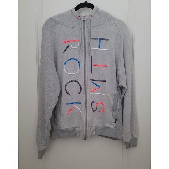 Rocksmith Other - Rocksmith Tokyo New Money Spell Out Embroidered Zip Up Hoodie Streetwear Sz L